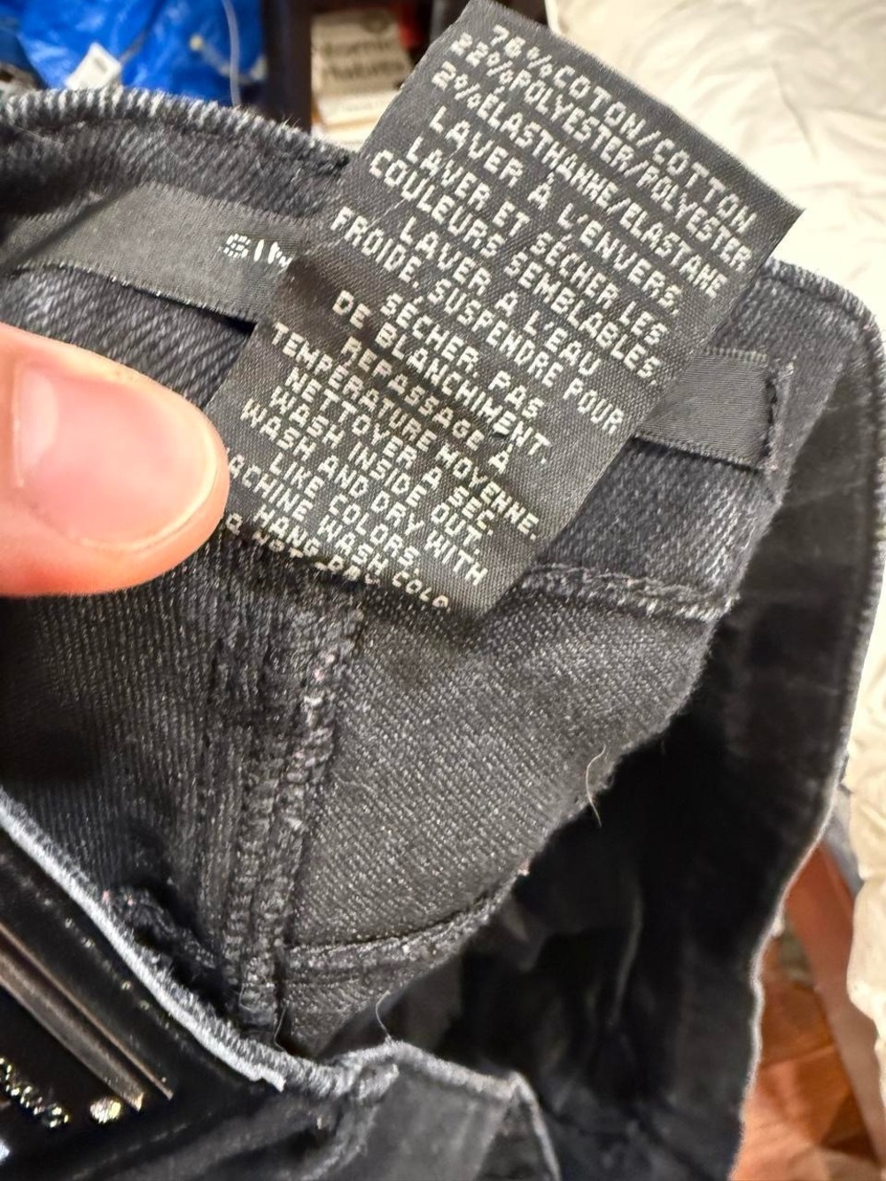 Simon Chang Black Embroidered High Rise Flared Bootcut Jeans - Picture 5 of 5